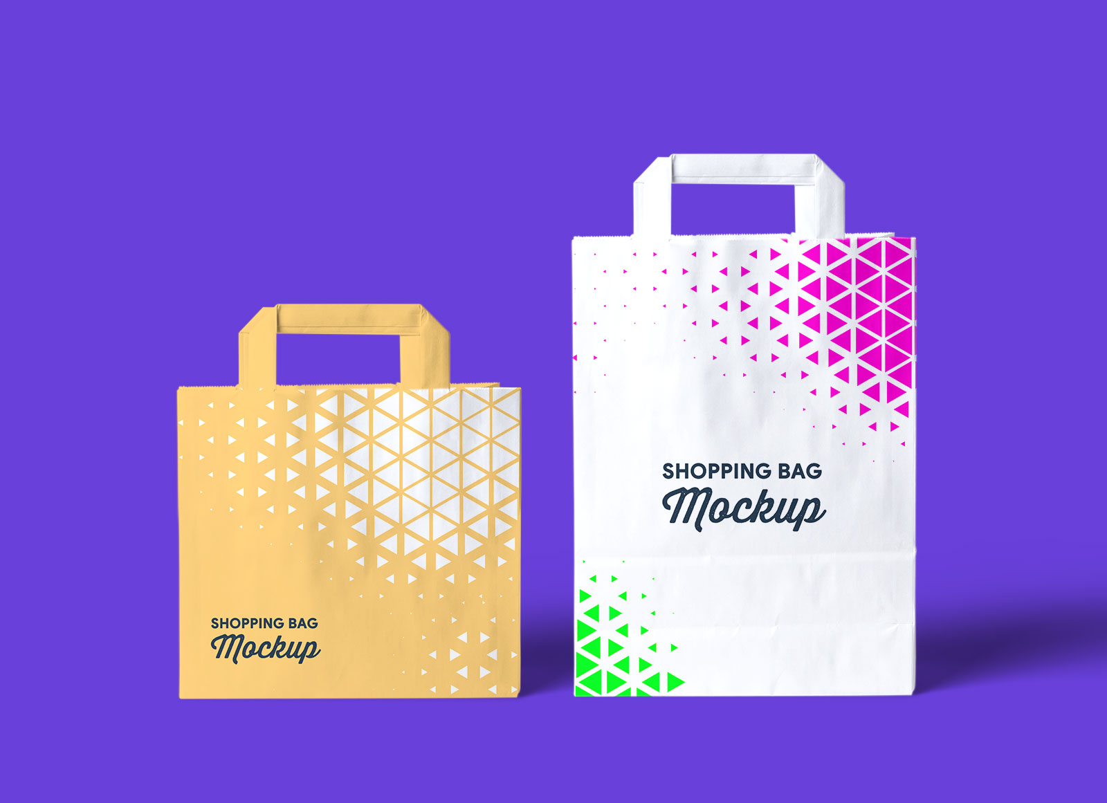 Maqueta de bolsas de compras reutilizables de tela