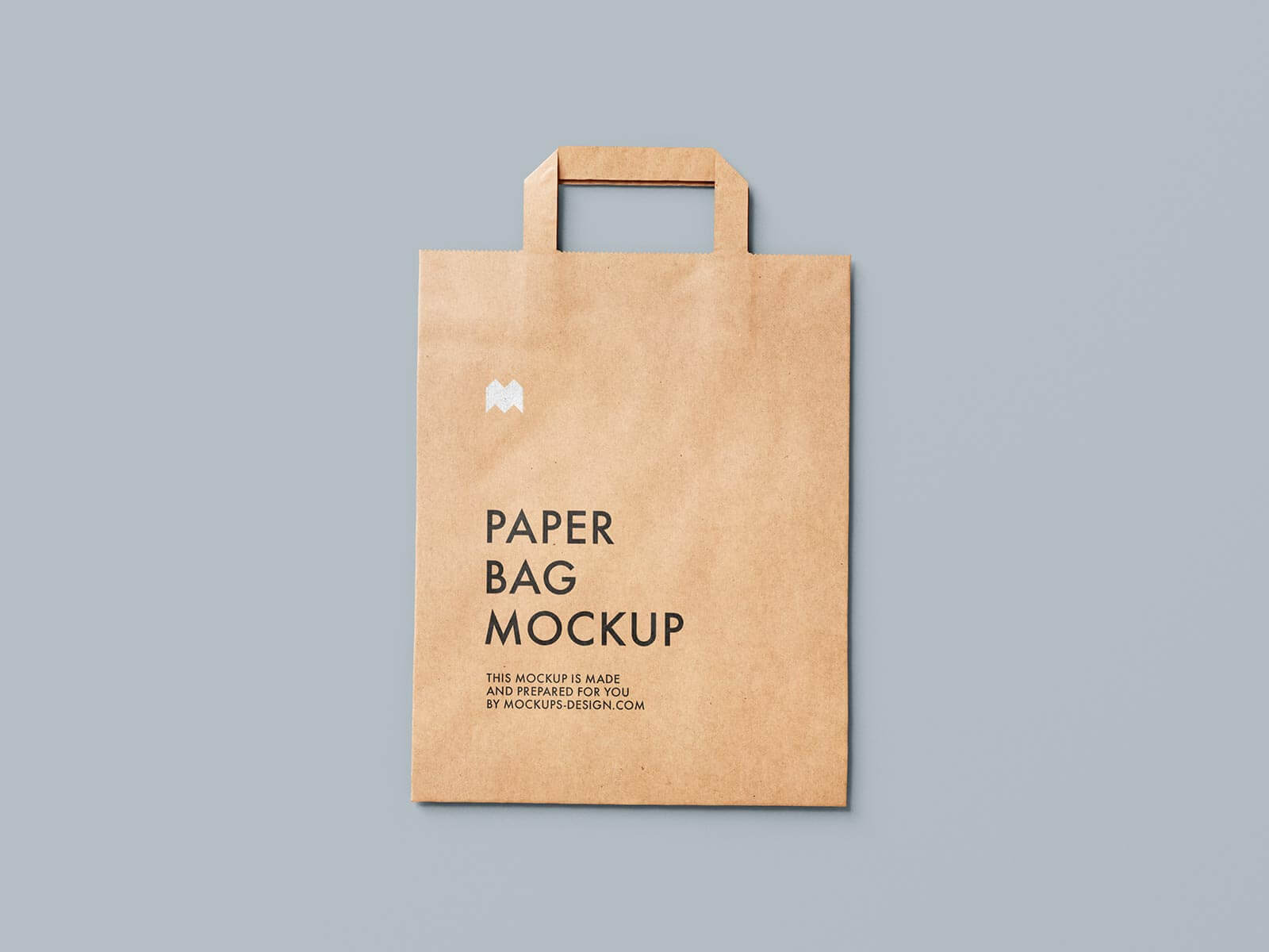 Flattened Paper Shopping Bag Mockup Set