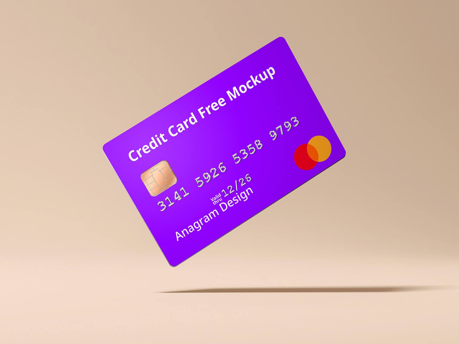 Floating Credit Card Mockup