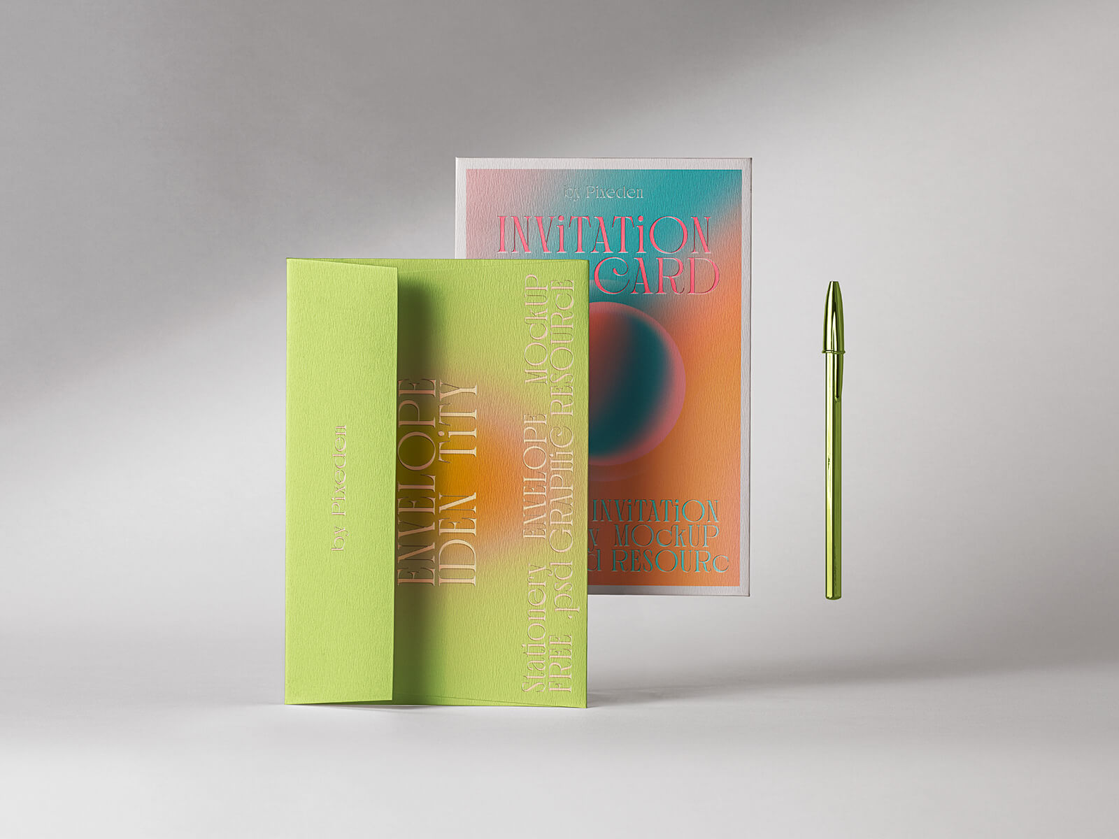 UHQ Invitation Card & Mockup конверта