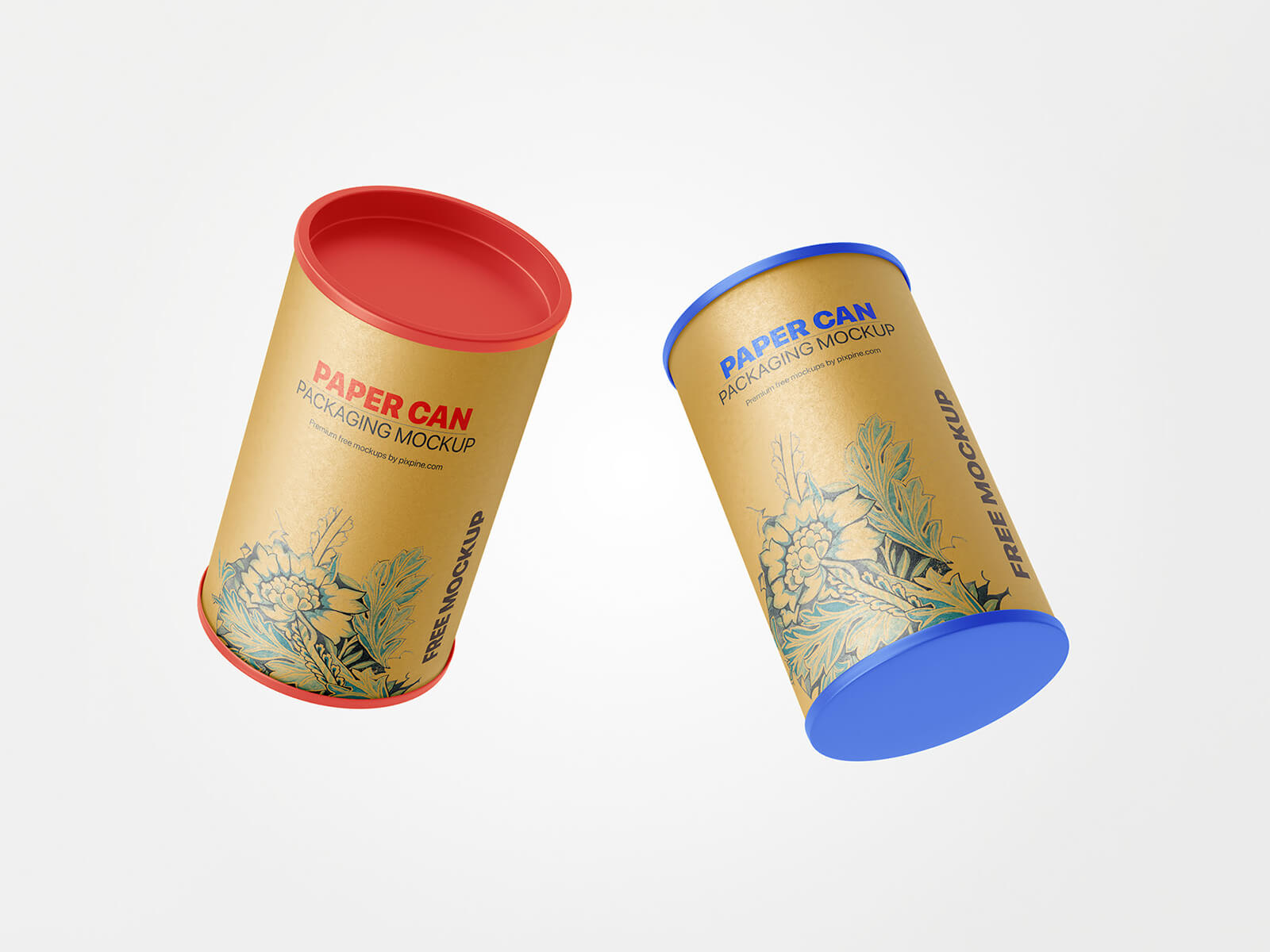 Papier alimentaire CAN / TUBE Emballage Mockup