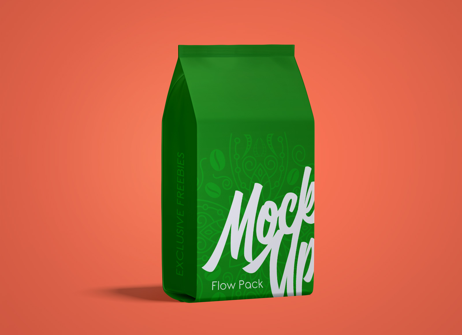 Flow Pack -Beutelverpackung Mockup