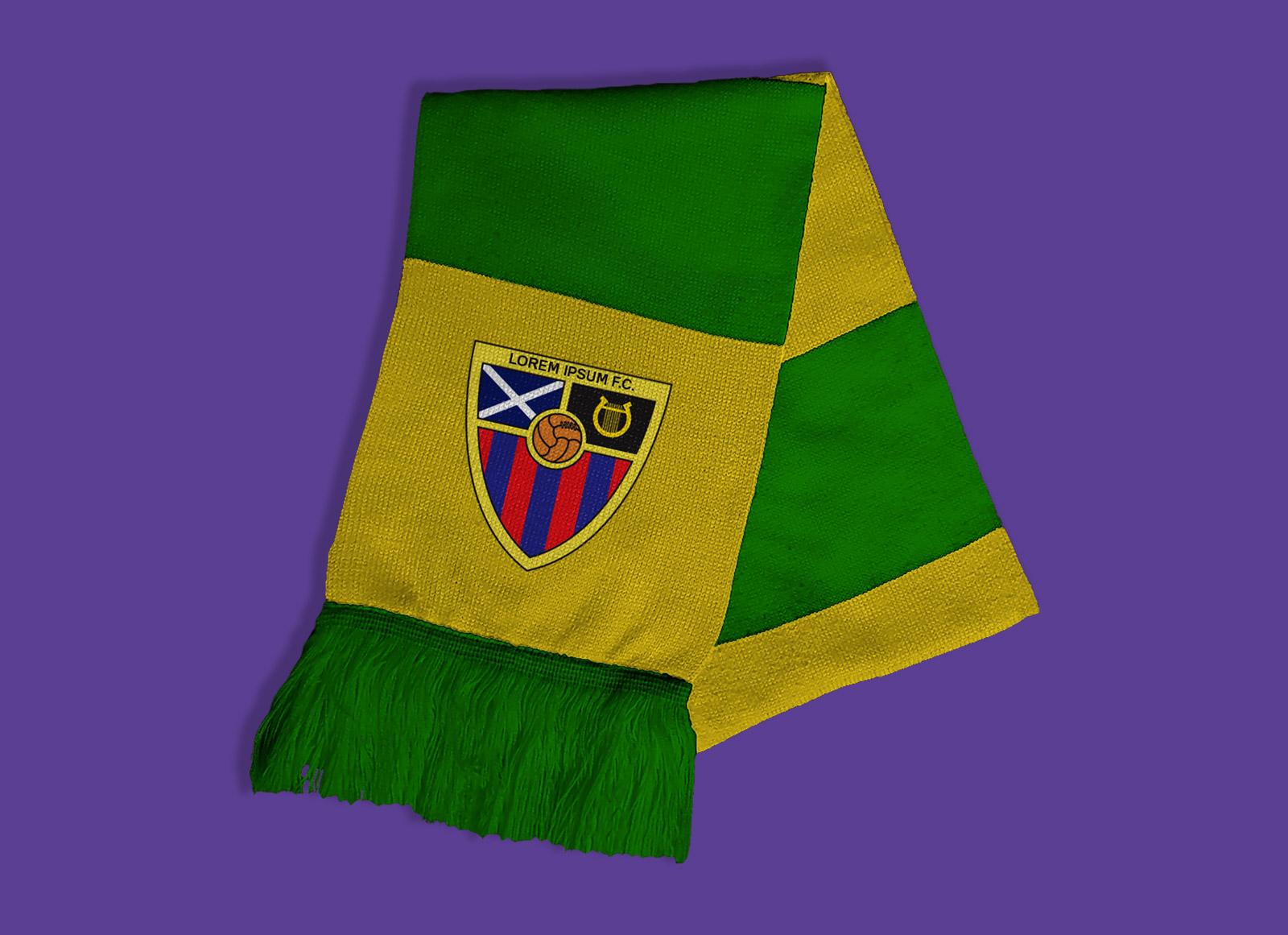 Maqueta de bufanda de fútbol / fútbol
