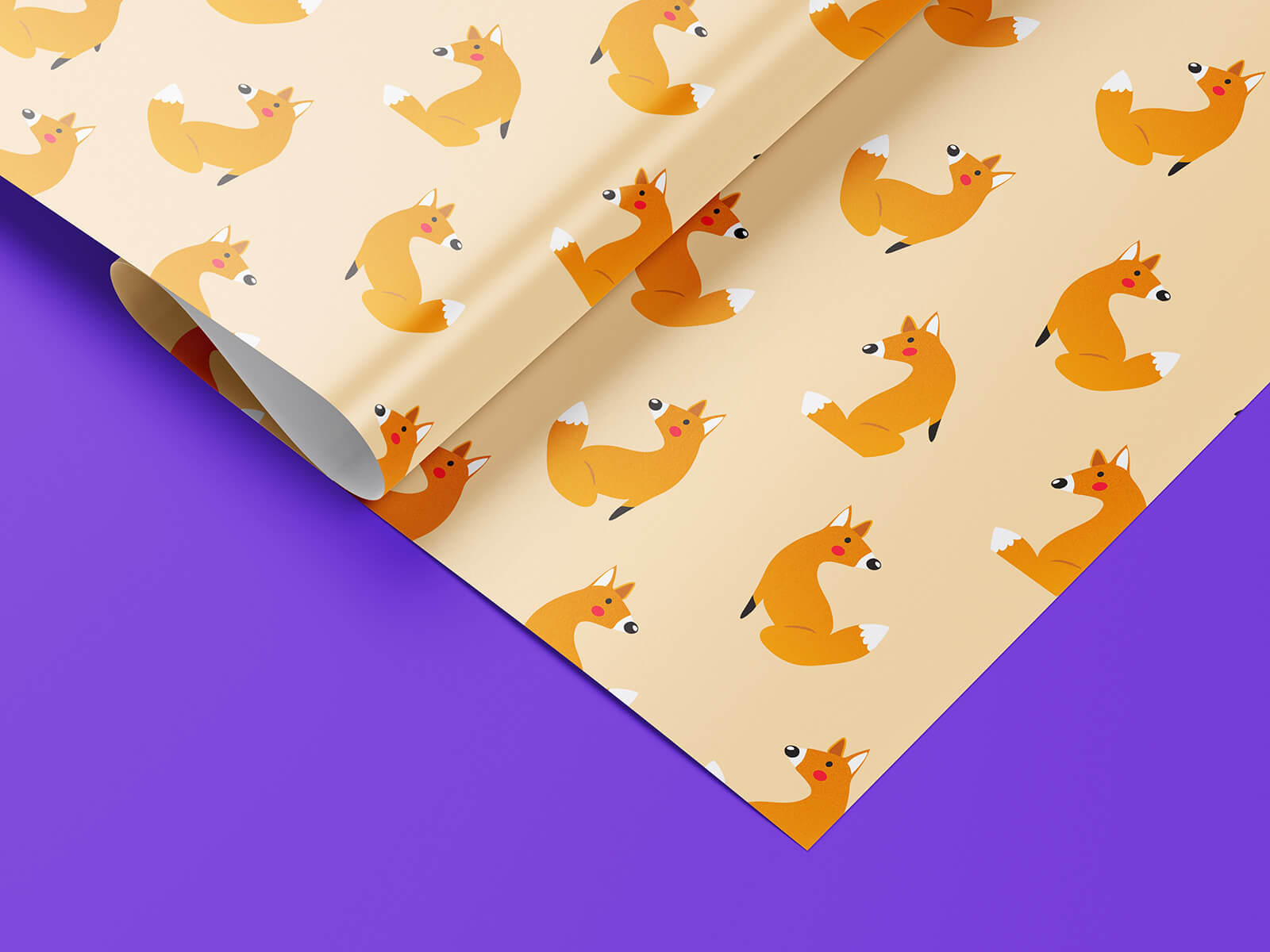  Gift Wrapping Paper Mockup Set