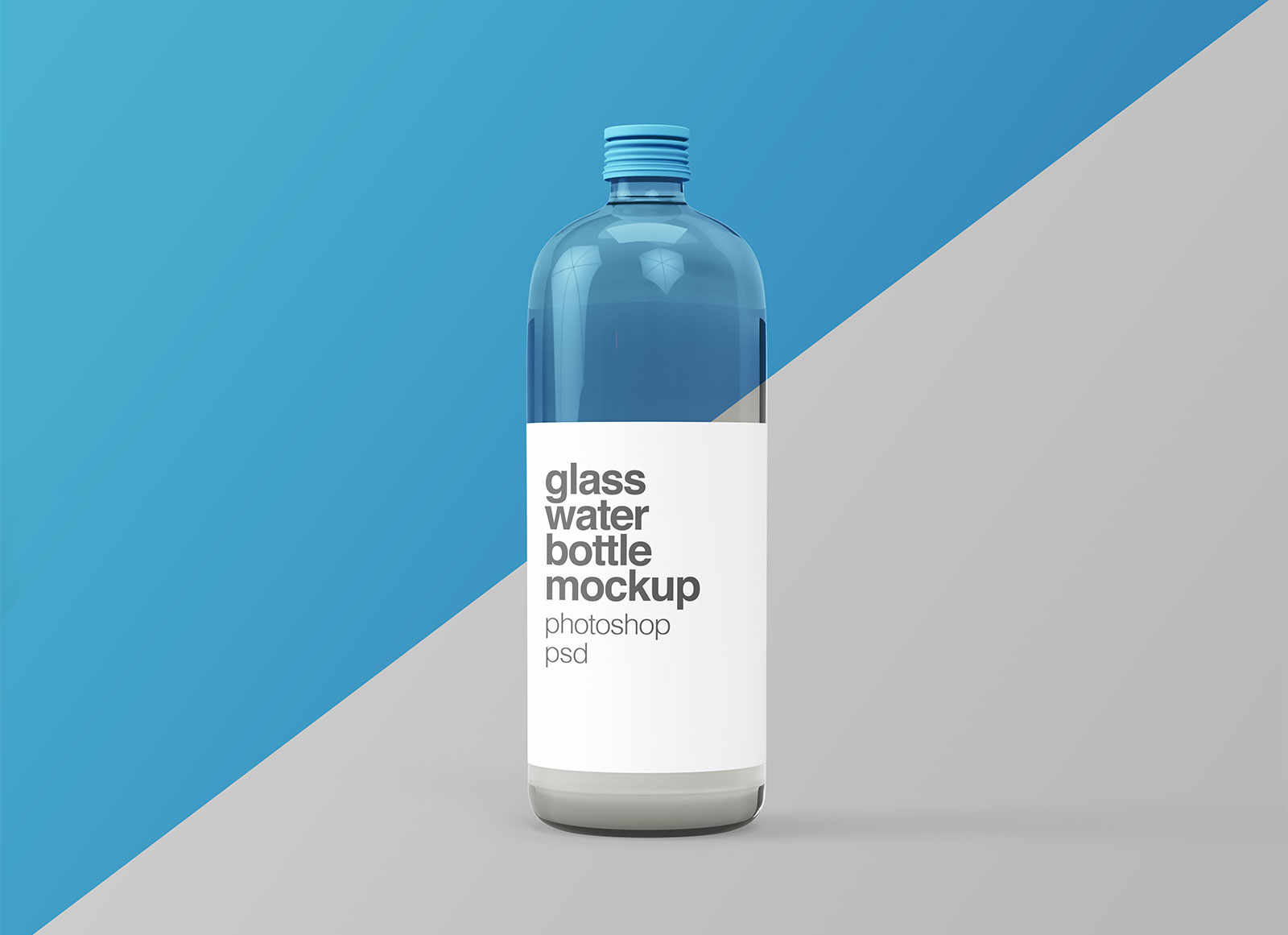 3L Clear Glass Water Bottle With Handle Mockup - Free Download