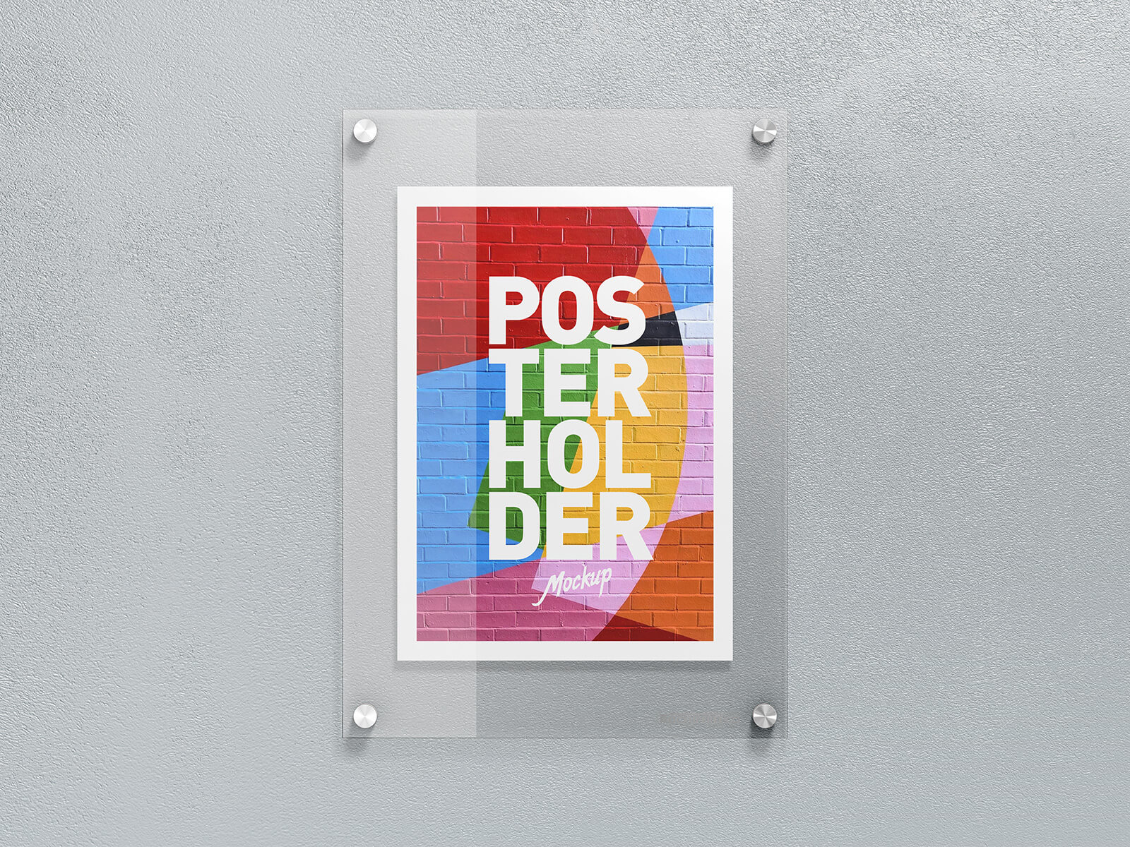 Glass Poster Holder Mockup Set Free Psd Templates
