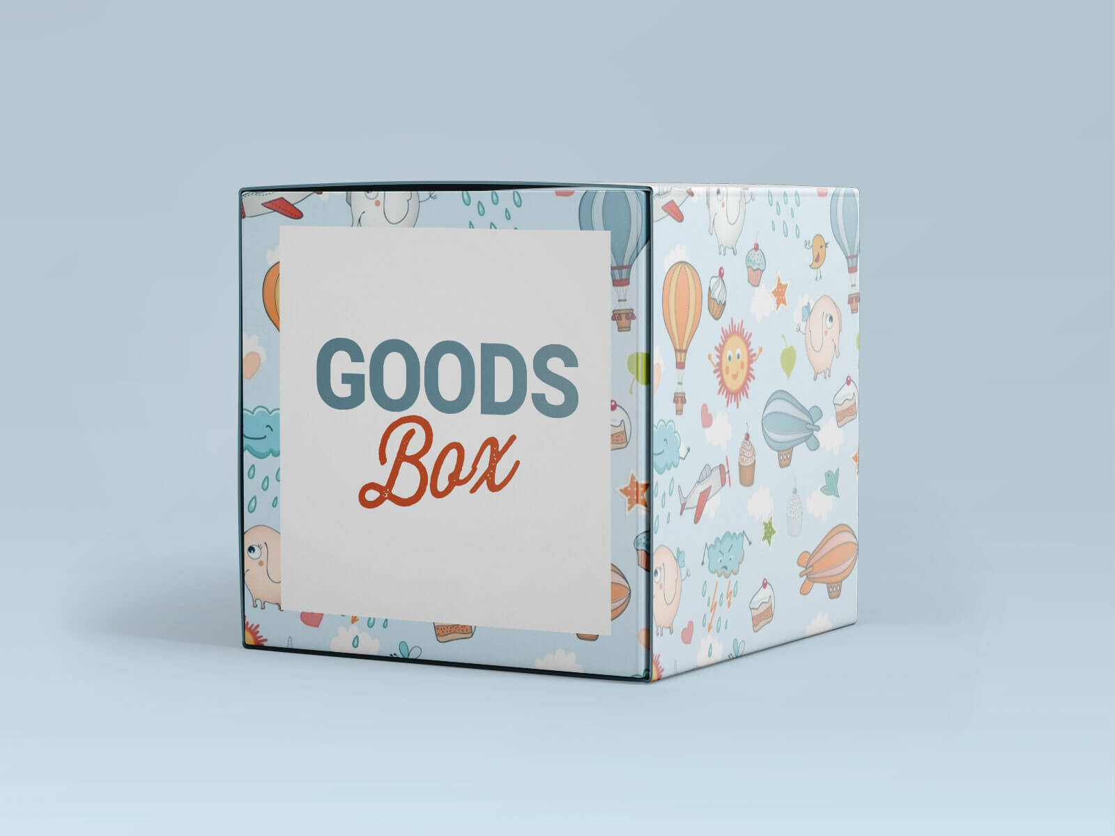 Goods / Storage Box Packaging Mockup Set