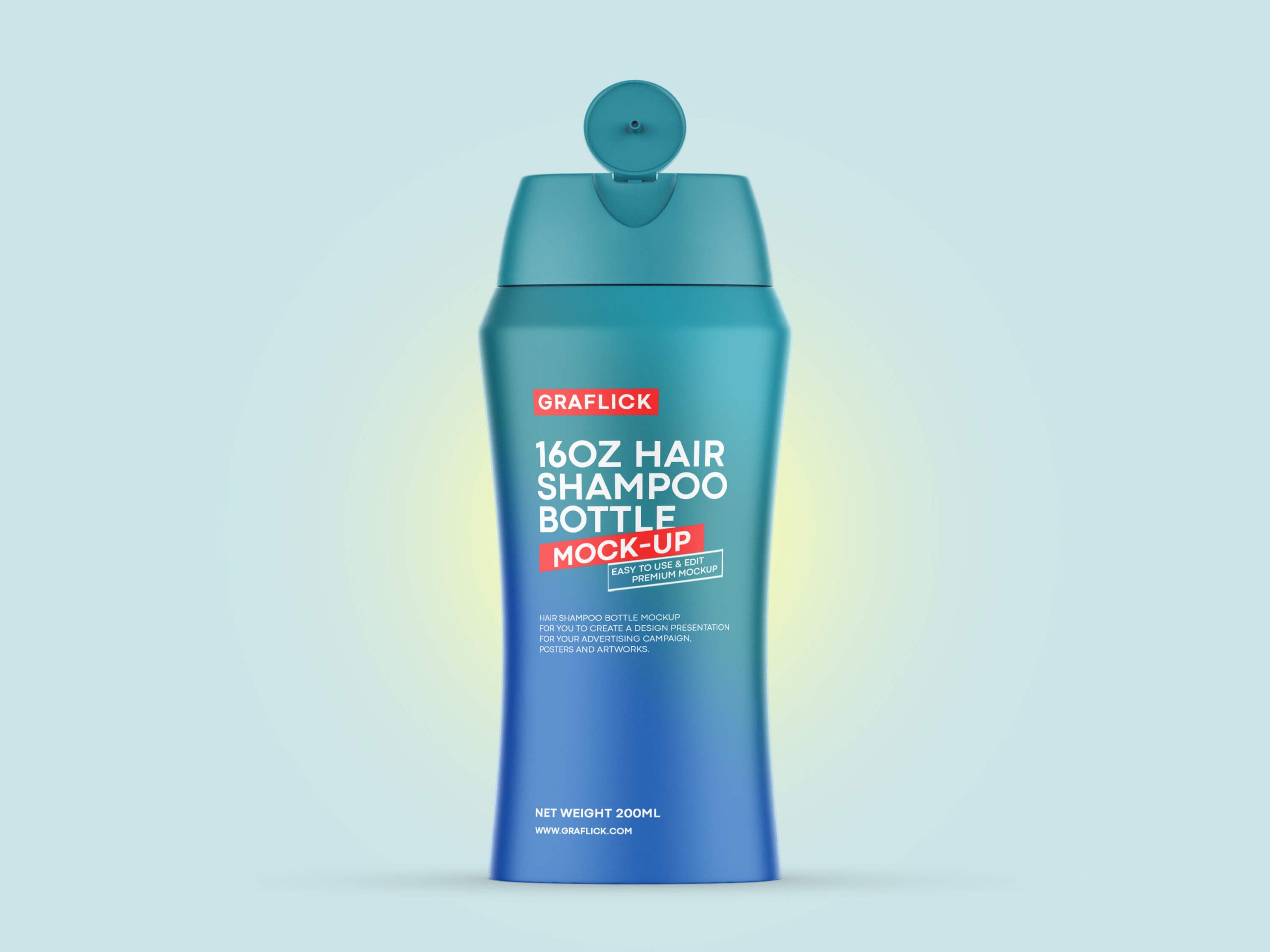 Maqueta de botella de champú/acondicionador para cabello de 16 onzas