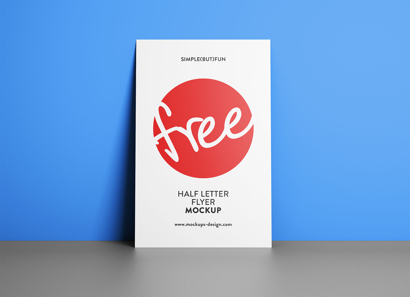 Half Letter Paper Flyer Mockup Set