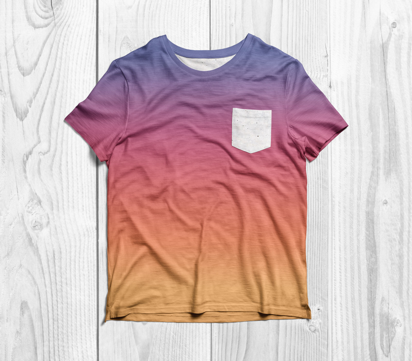 Halbärmel-Taschen-T-Shirt-Mockup