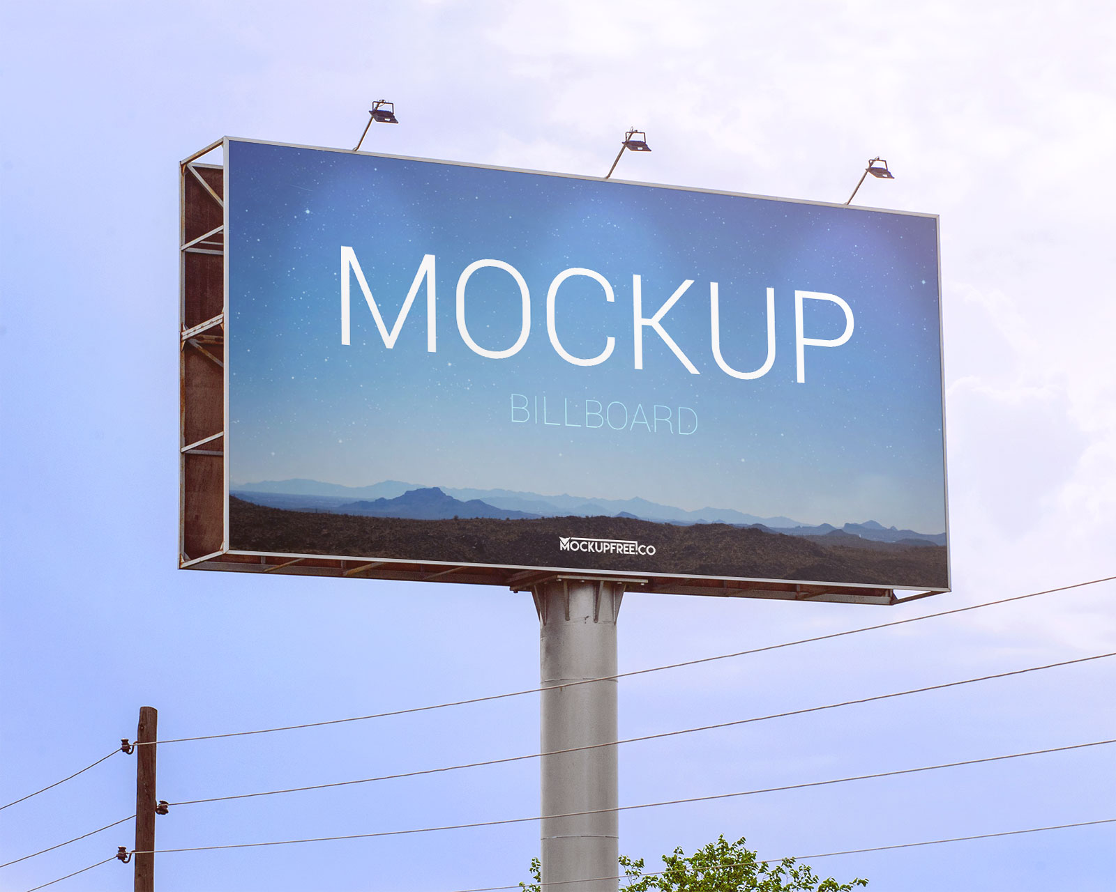 Outdoor Advertising Billboard Mockup | Free PSD Templates