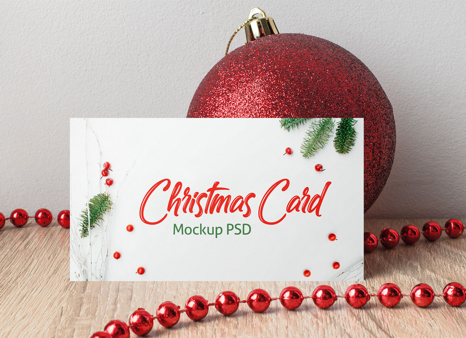 Maqueta horizontal de tarjetas de felicitación de Navidad