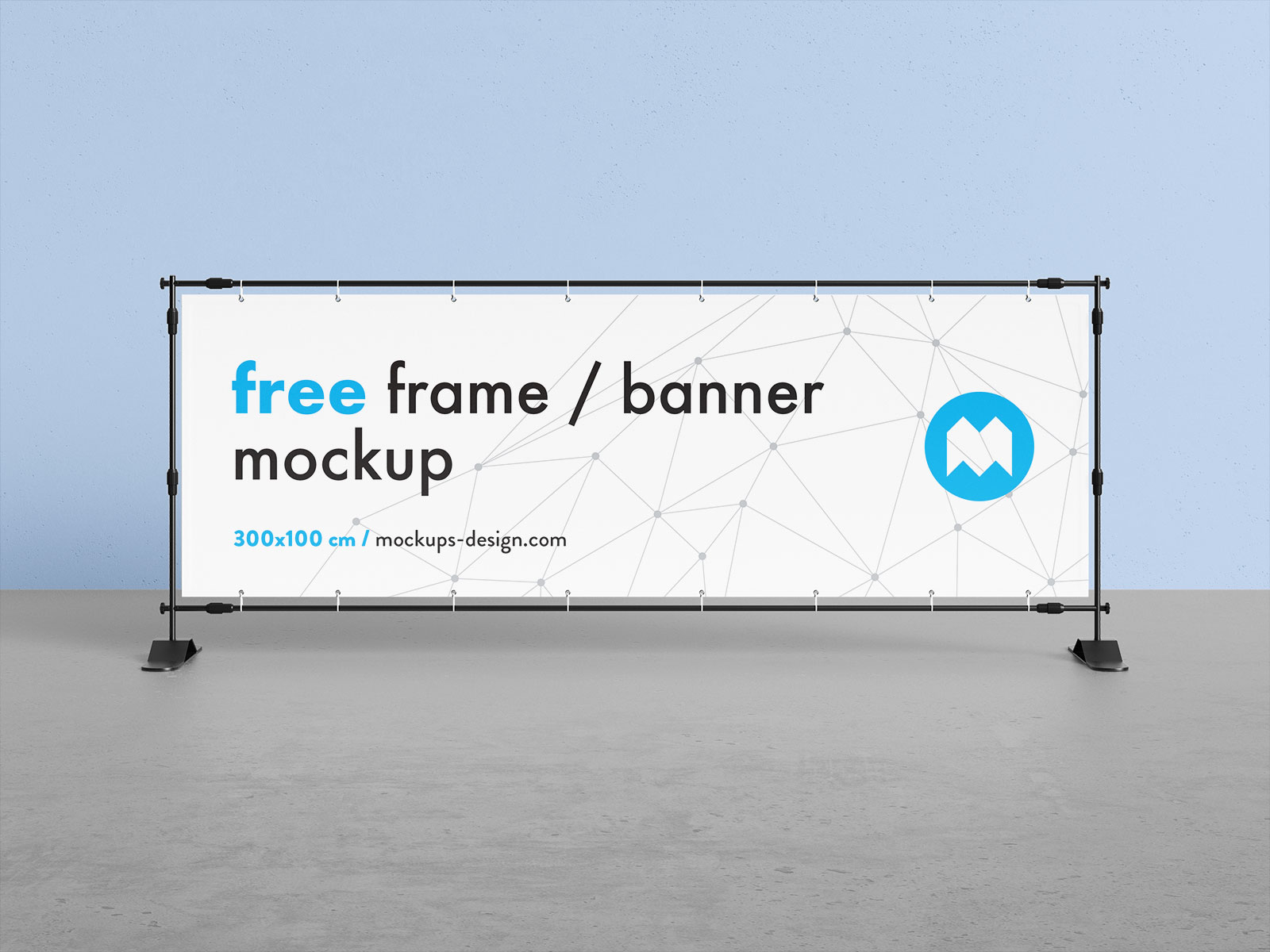 Horizontaler Event Banner Frame Stand Mockup Set