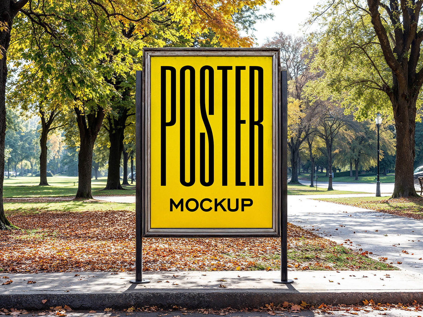 Im Park Poster / Mupi Stand Mockup