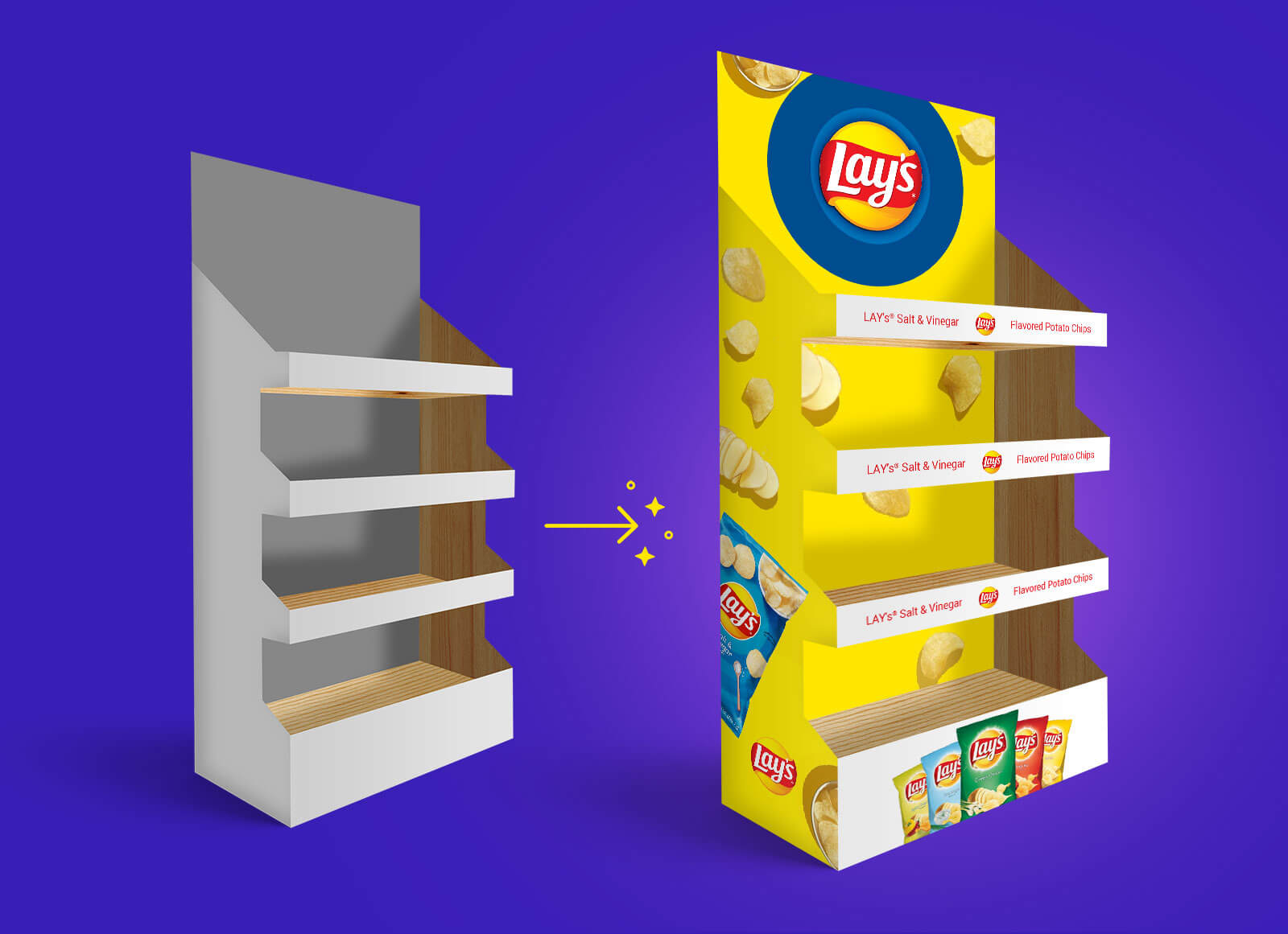In-Store Product Rack Display Stand Mockup