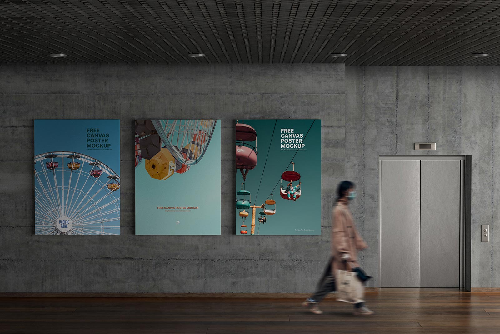 Indoor -Werbung große Leinwandplakate auf der Wandmodelle