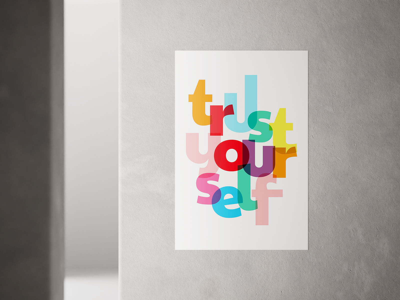 Indoor Minimal Wall Poster Mockup
