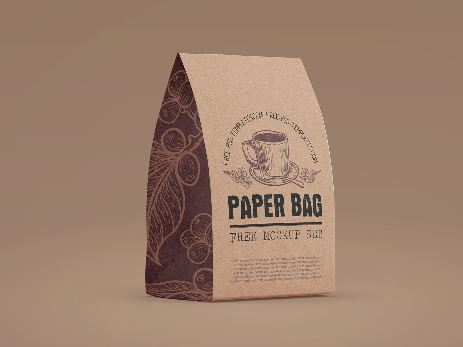 Crafing Paper Coffee Bag Mockup