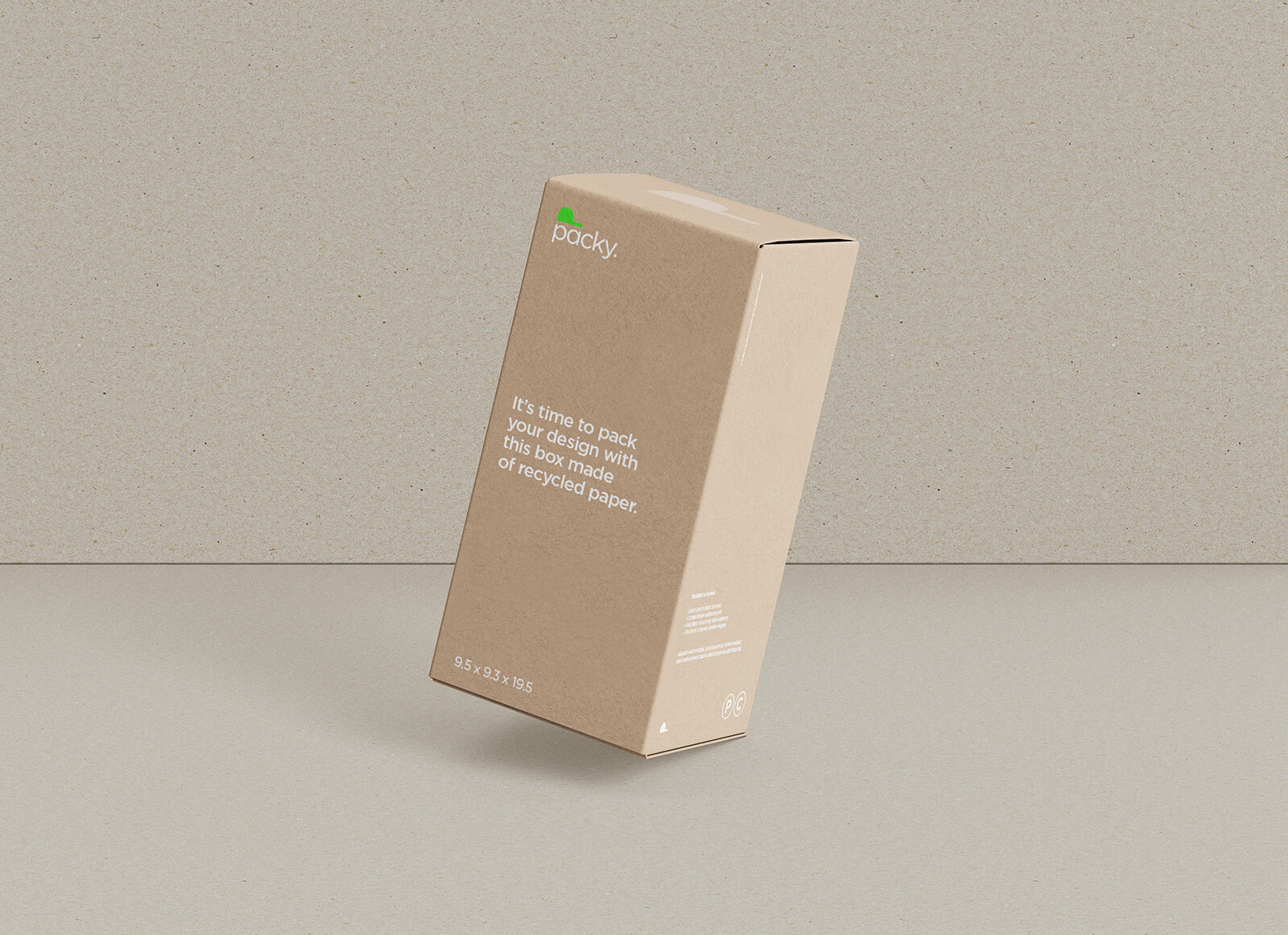 Kraftpapierverpackungsbox Mockup
