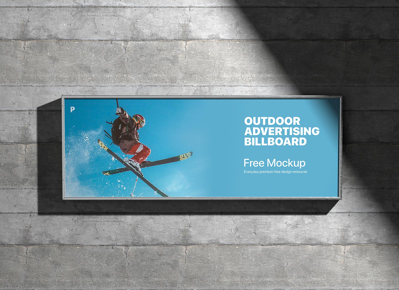 Landscape Outdoor Advertising Billboard Mockup