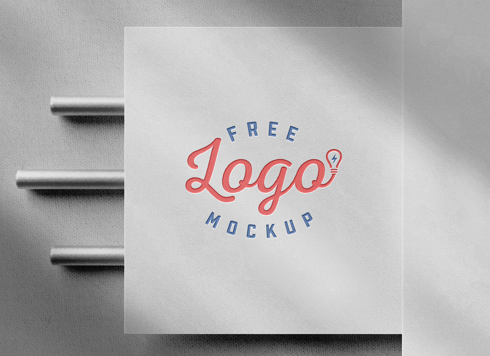 Letterpress White Paper Logo Mockup