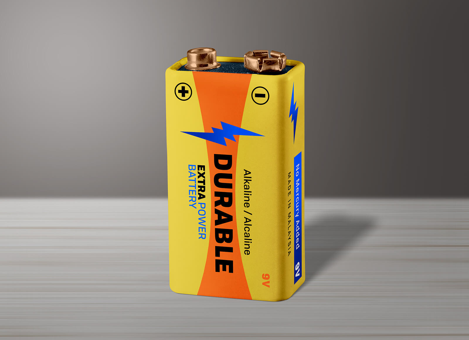 Maqueta de batería de litio de 9V