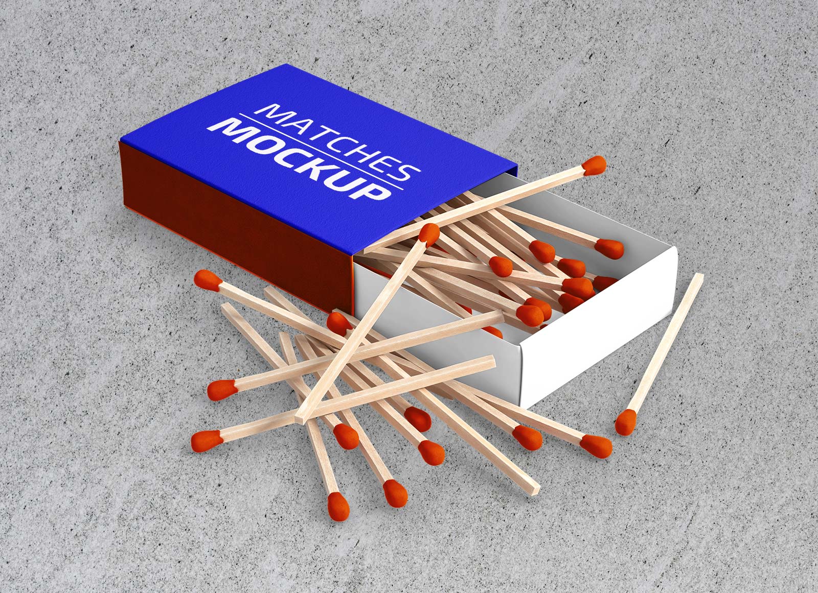 Matchbox & Matches Packaging Mockup
