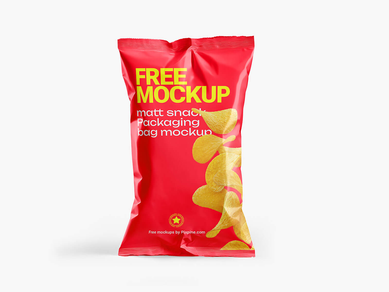 Matt Snack Chips Mockup de bolsas de embalaje