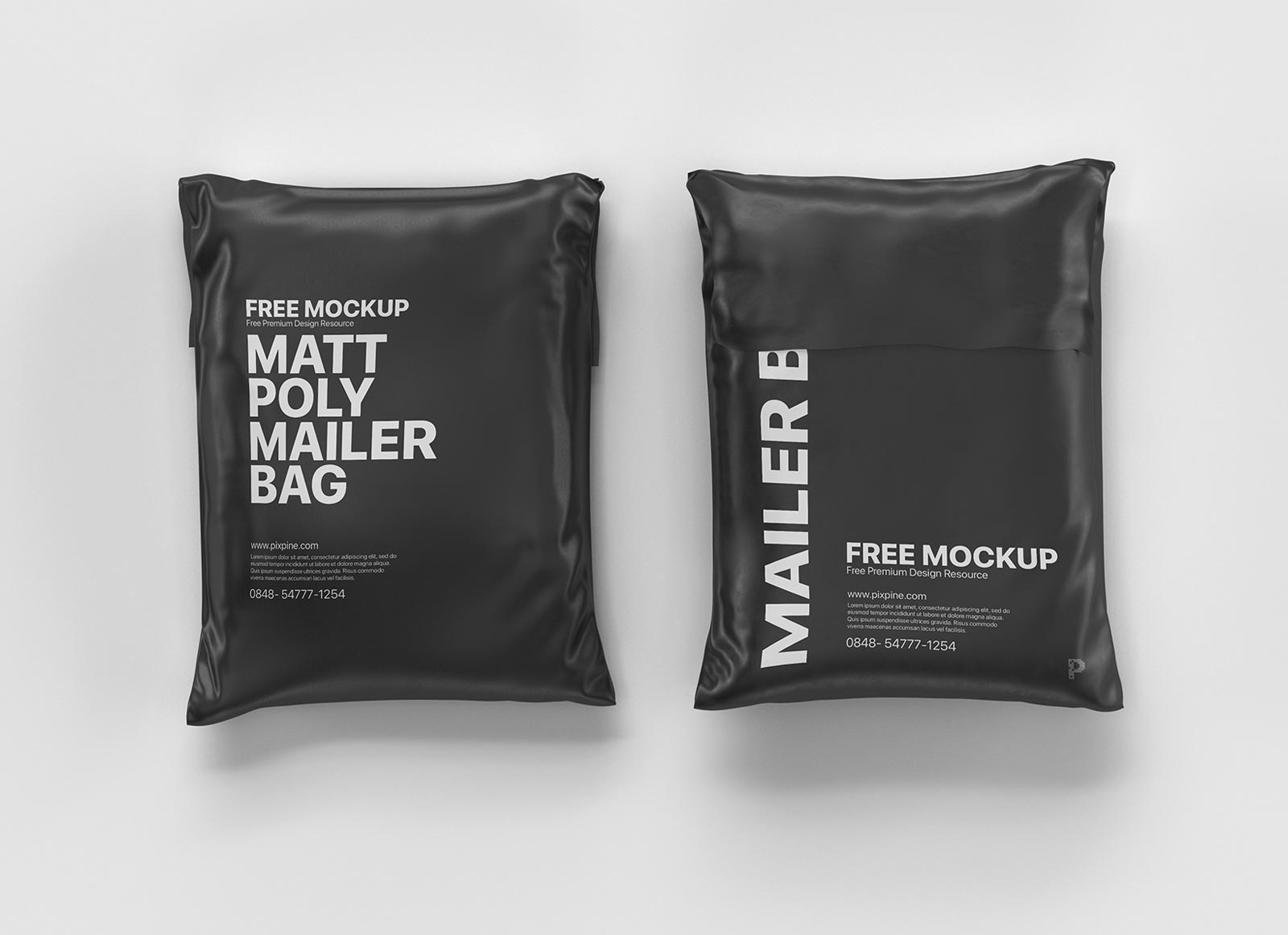 Матовый пакет Mailter Mailer Mockup