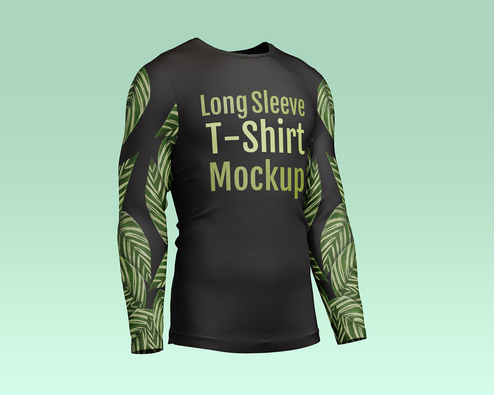 Men?s Long Sleeve T-Shirt Mockup Set