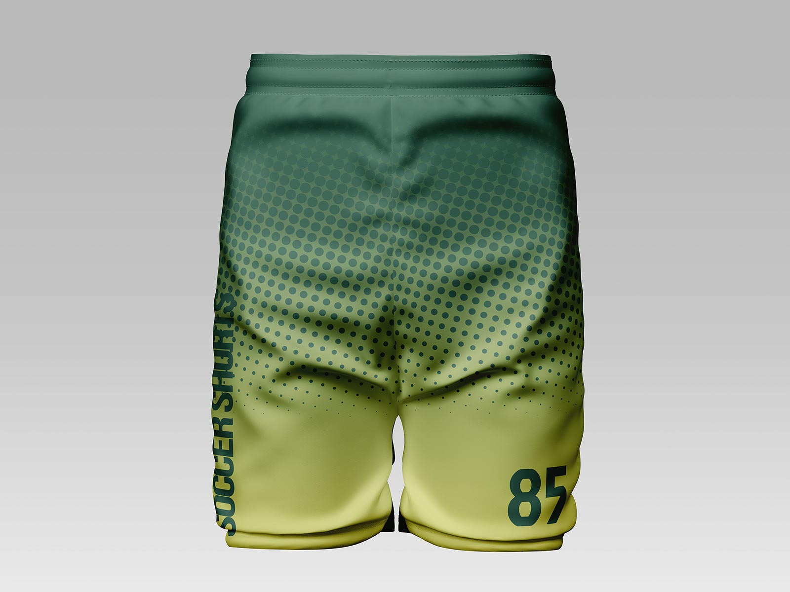 Set de maqueta de pantalones cortos de fútbol masculino
