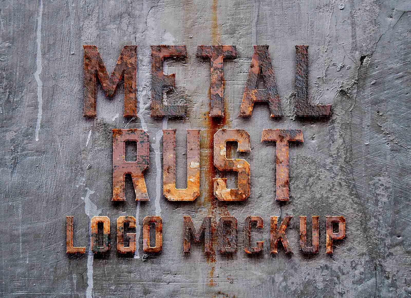 Макет логотипа металла