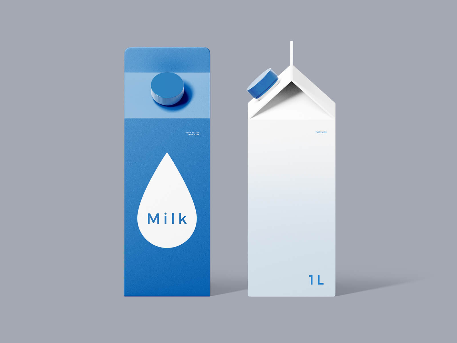 Milk Carton Box Mockup