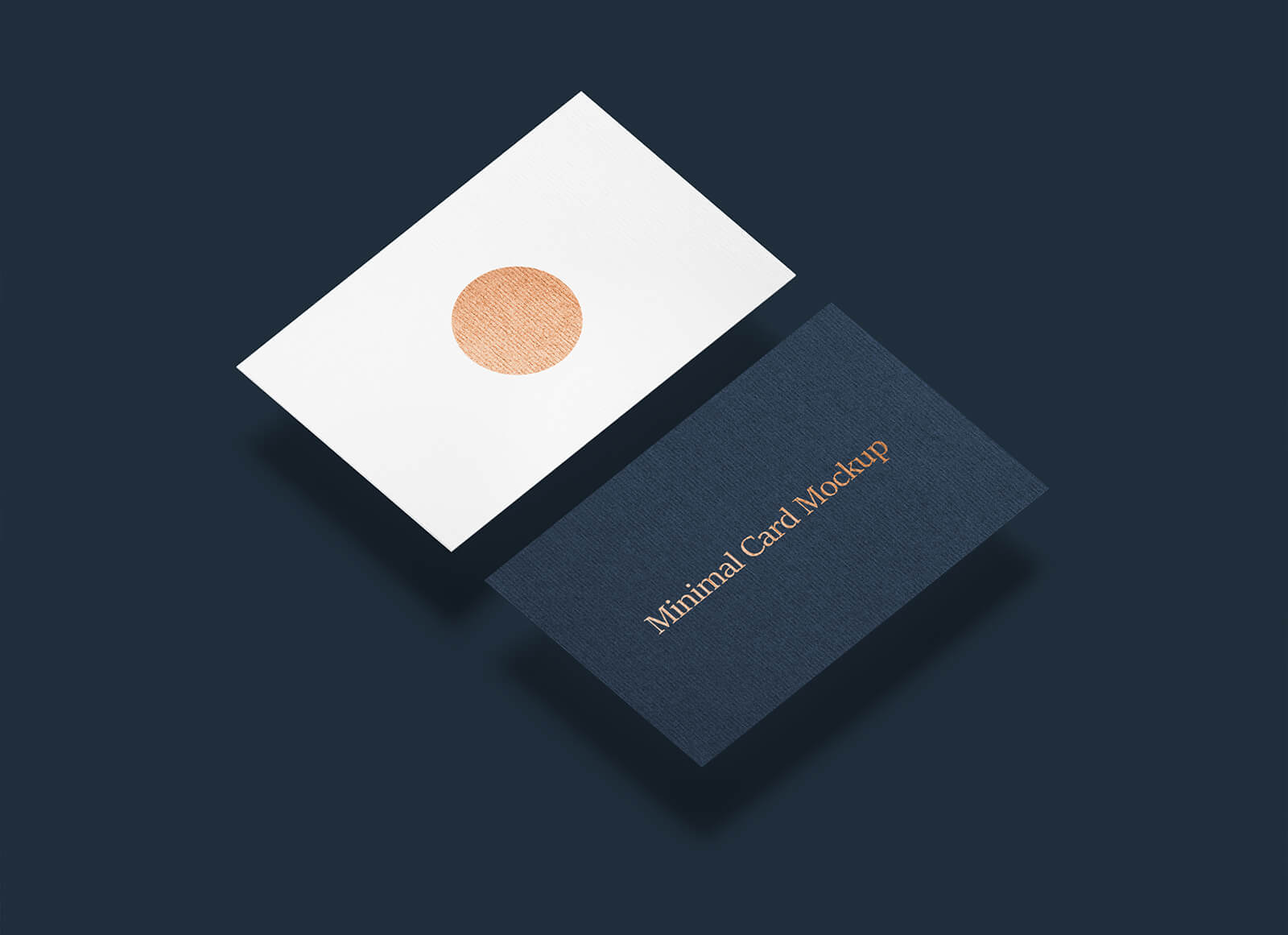 Maqueta de tarjetas de presentación de foil de bronce