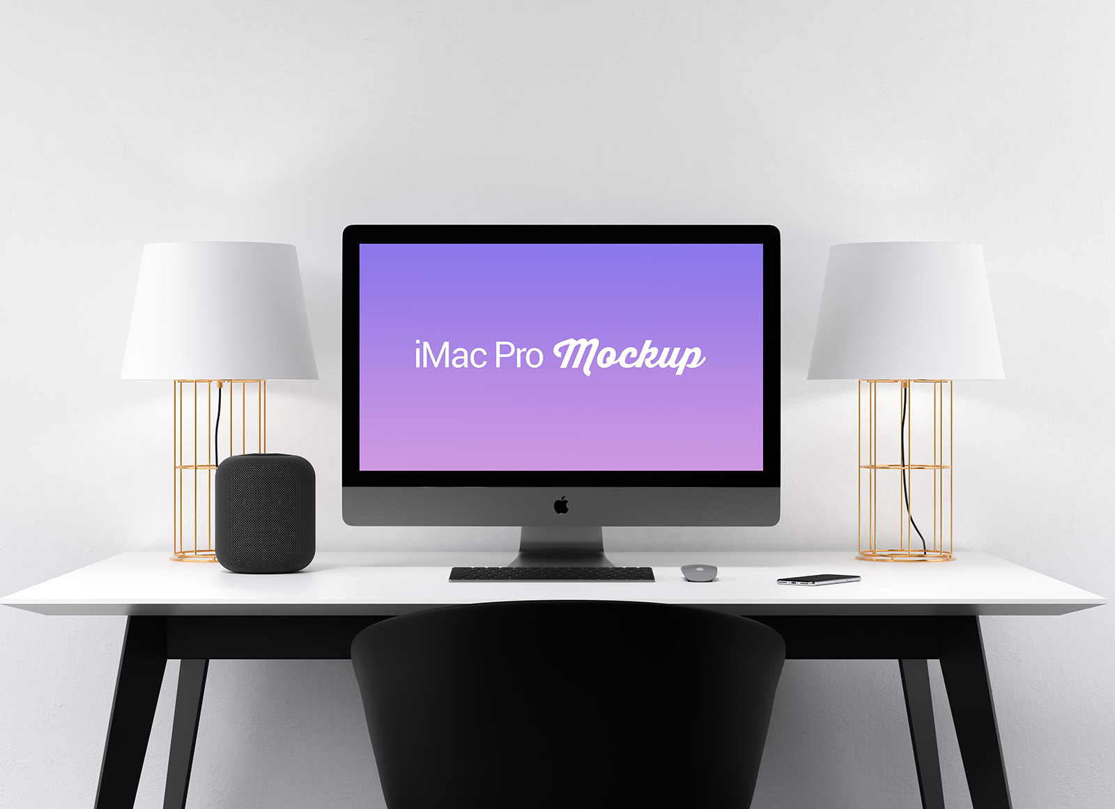 Maqueta moderna de manzana iMac Pro