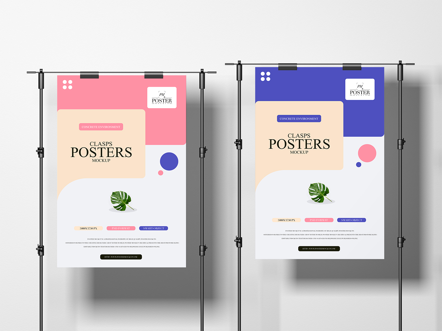 Modern Clasps Posters Mockup