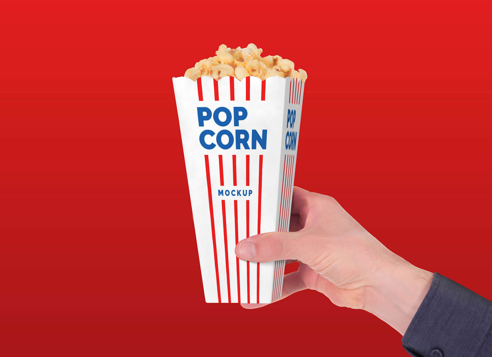 Mockup de caja de palomitas de maíz de cine