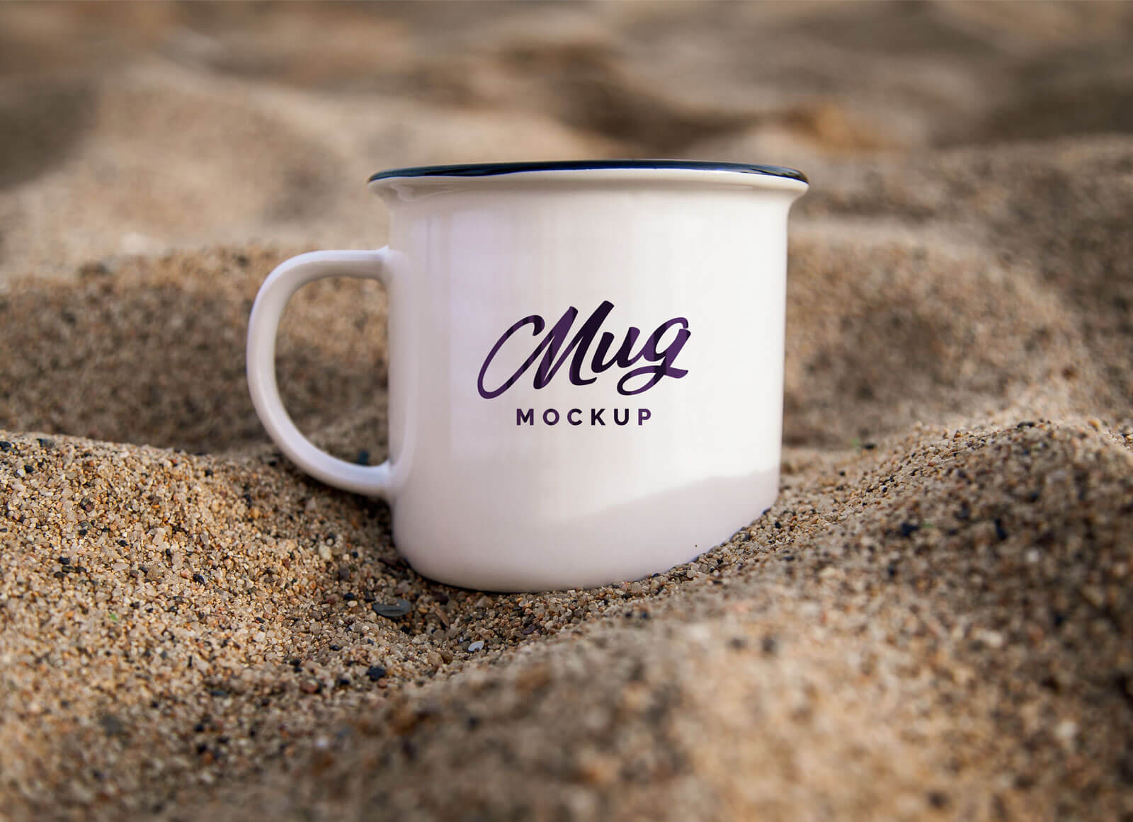 砂のモックアップのマグカップ