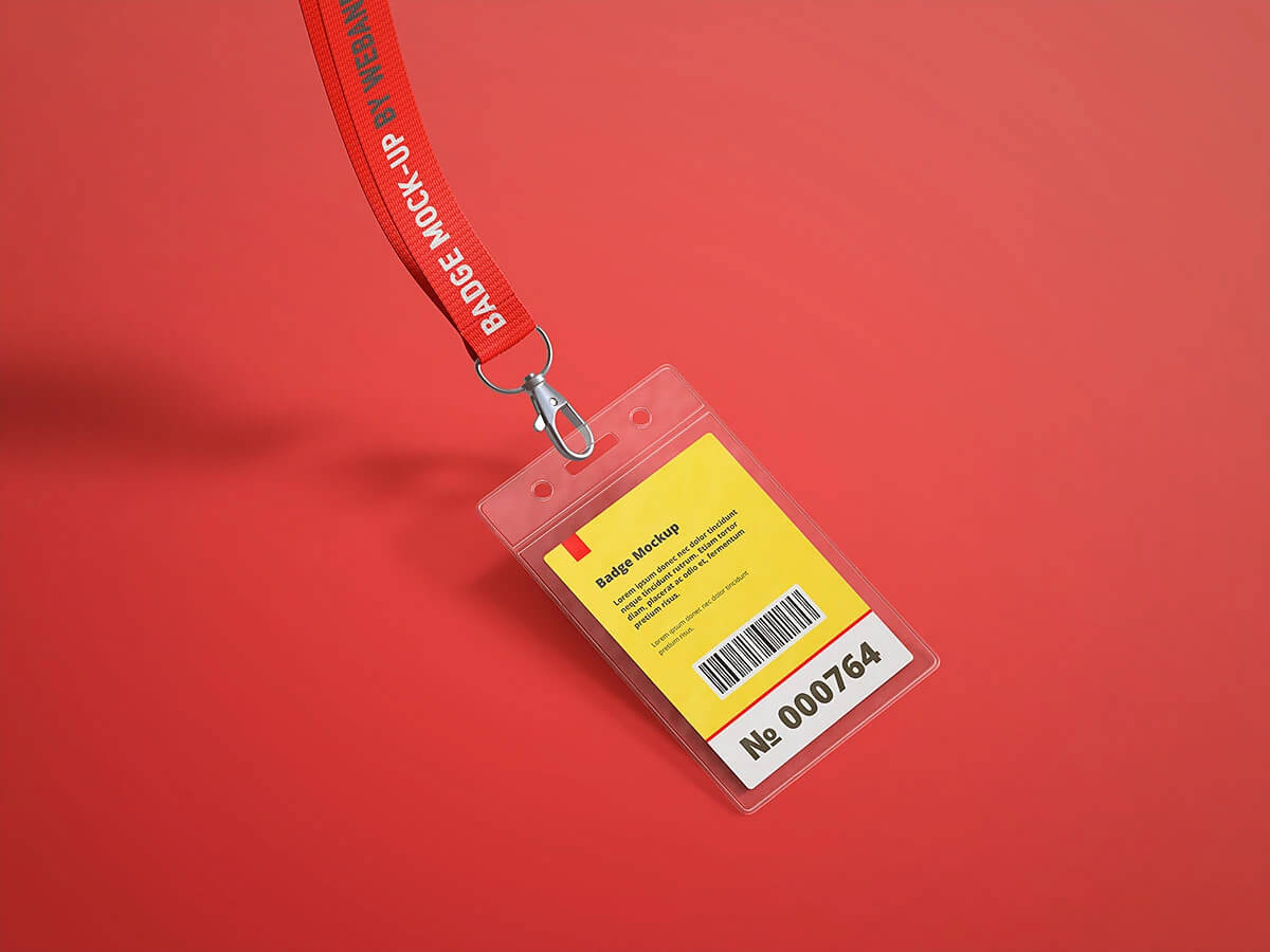 Namensschild-/ID-Abzeichen-Mockup