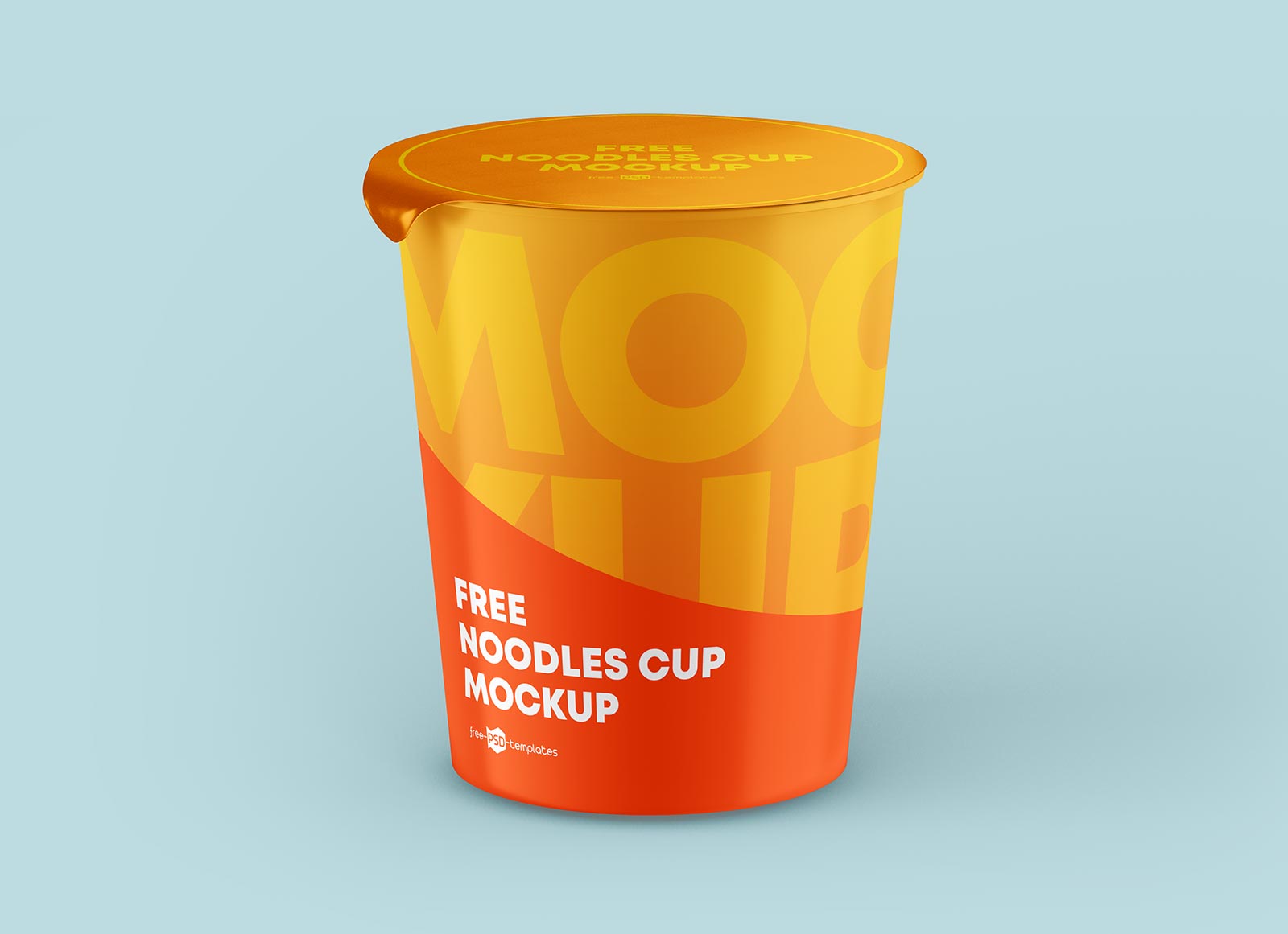  Noodles / Yogurt Peel-Off Lid Cup Mockup Set