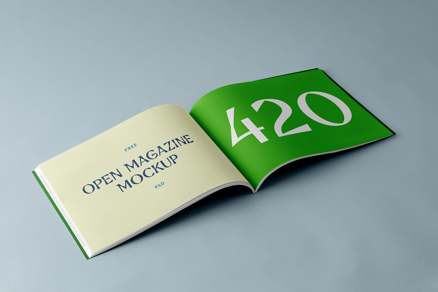 Magasine / brochure horizontale ouverte MACKUP