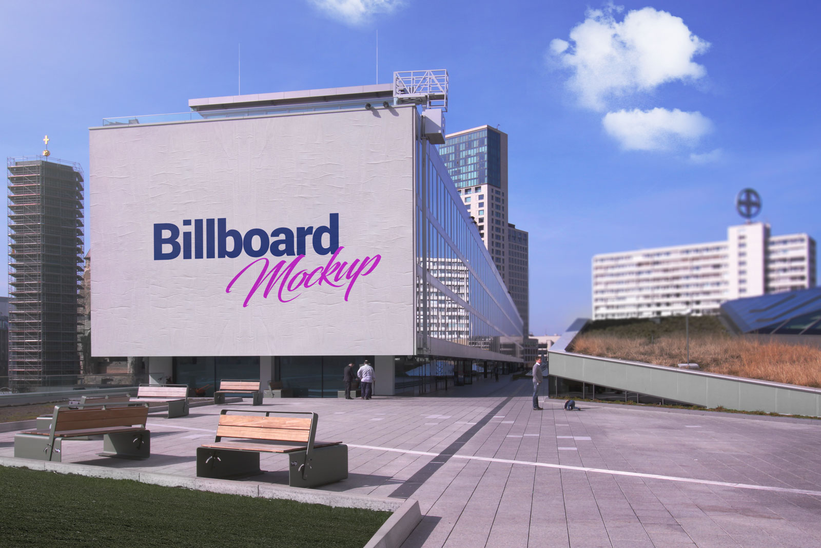 Werbegebäude im Freien im Freien Billboard Mockup