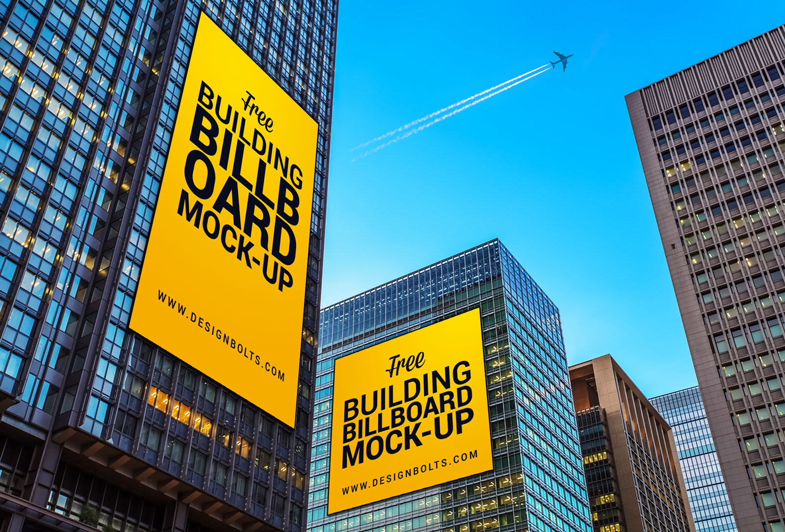 Outdoor Advertising Building Billboard Mockup