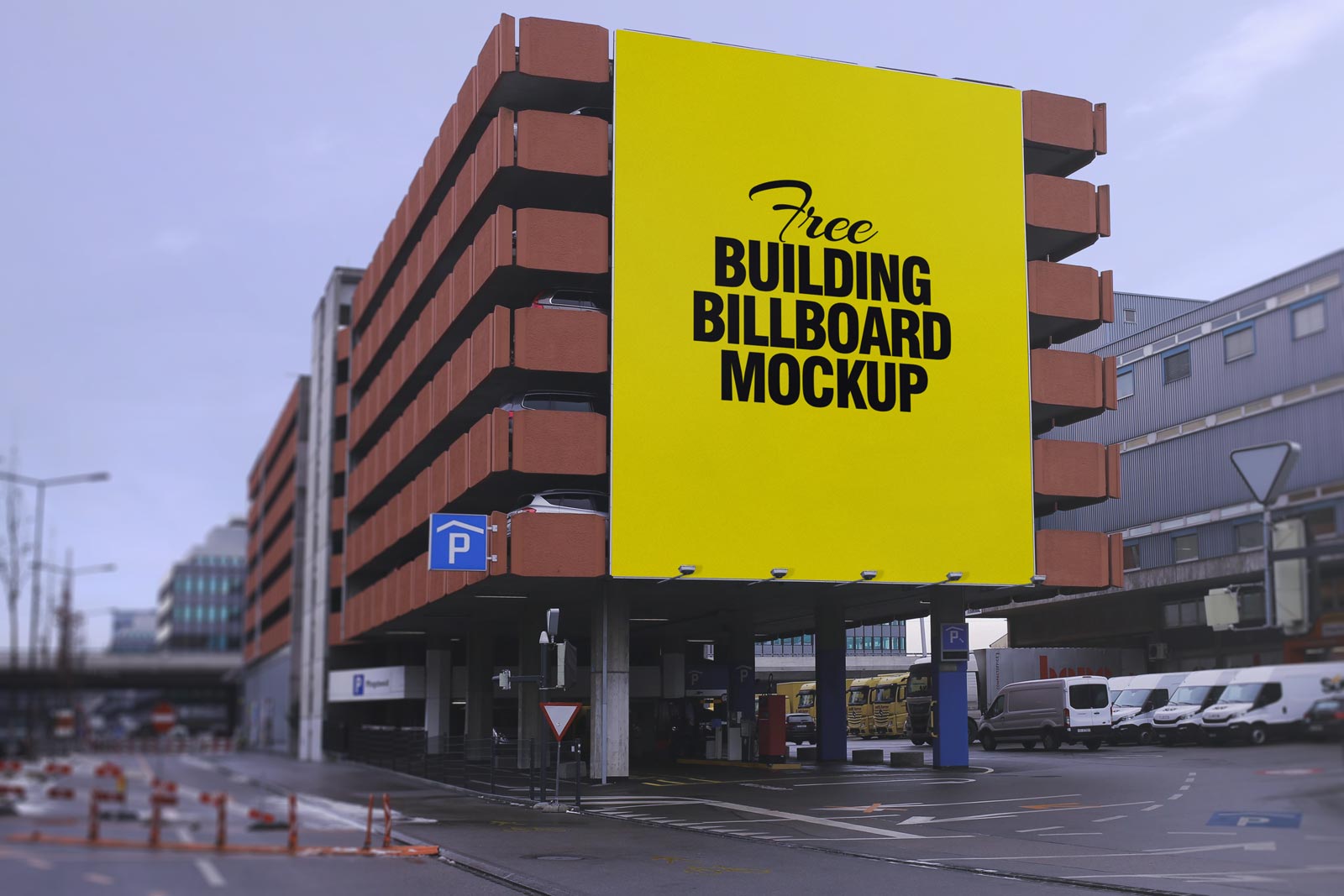 Day & Night Outdoor Building Mockup Billboard