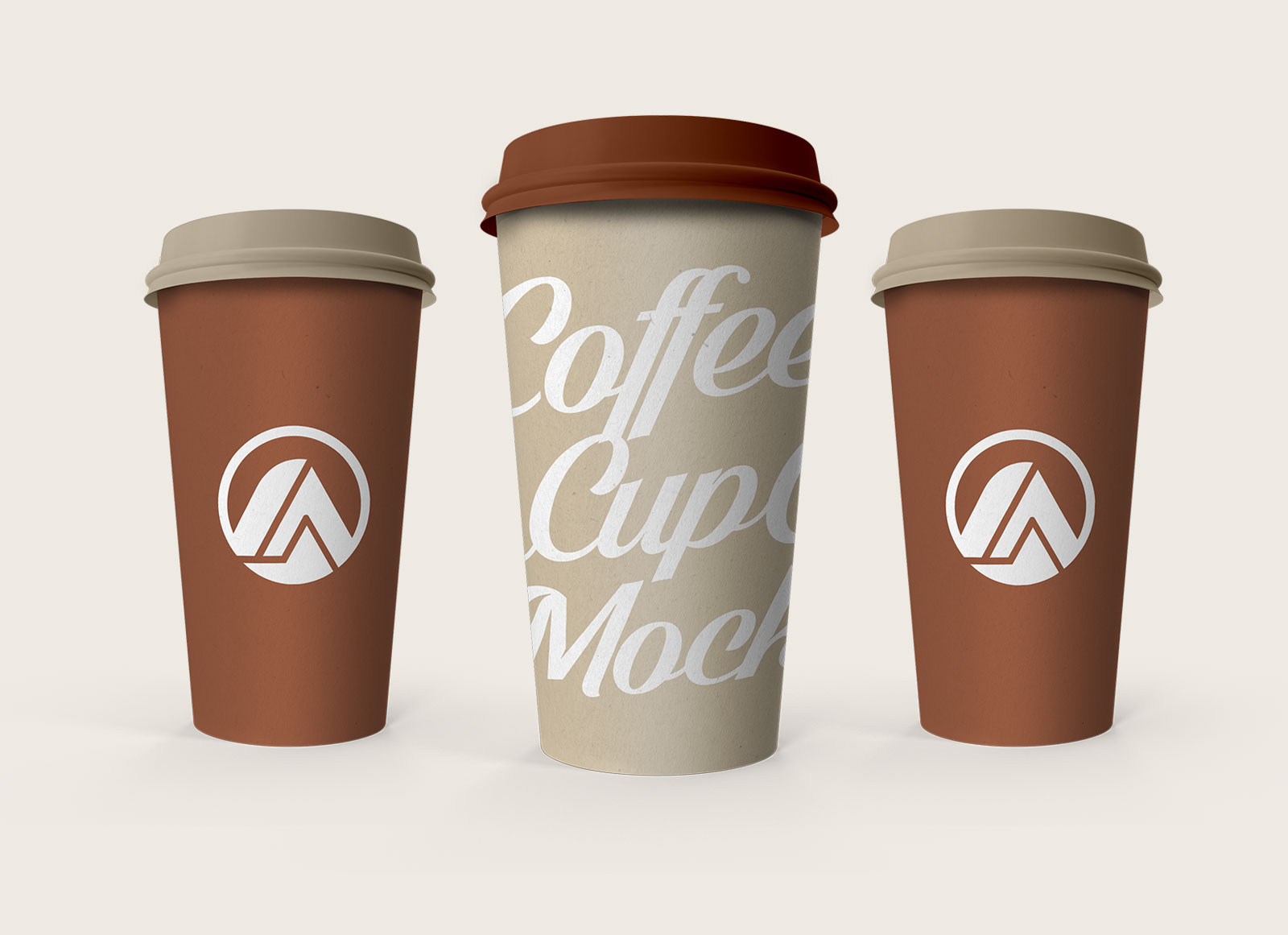 Ensemble de maquette de tasse de café en papier