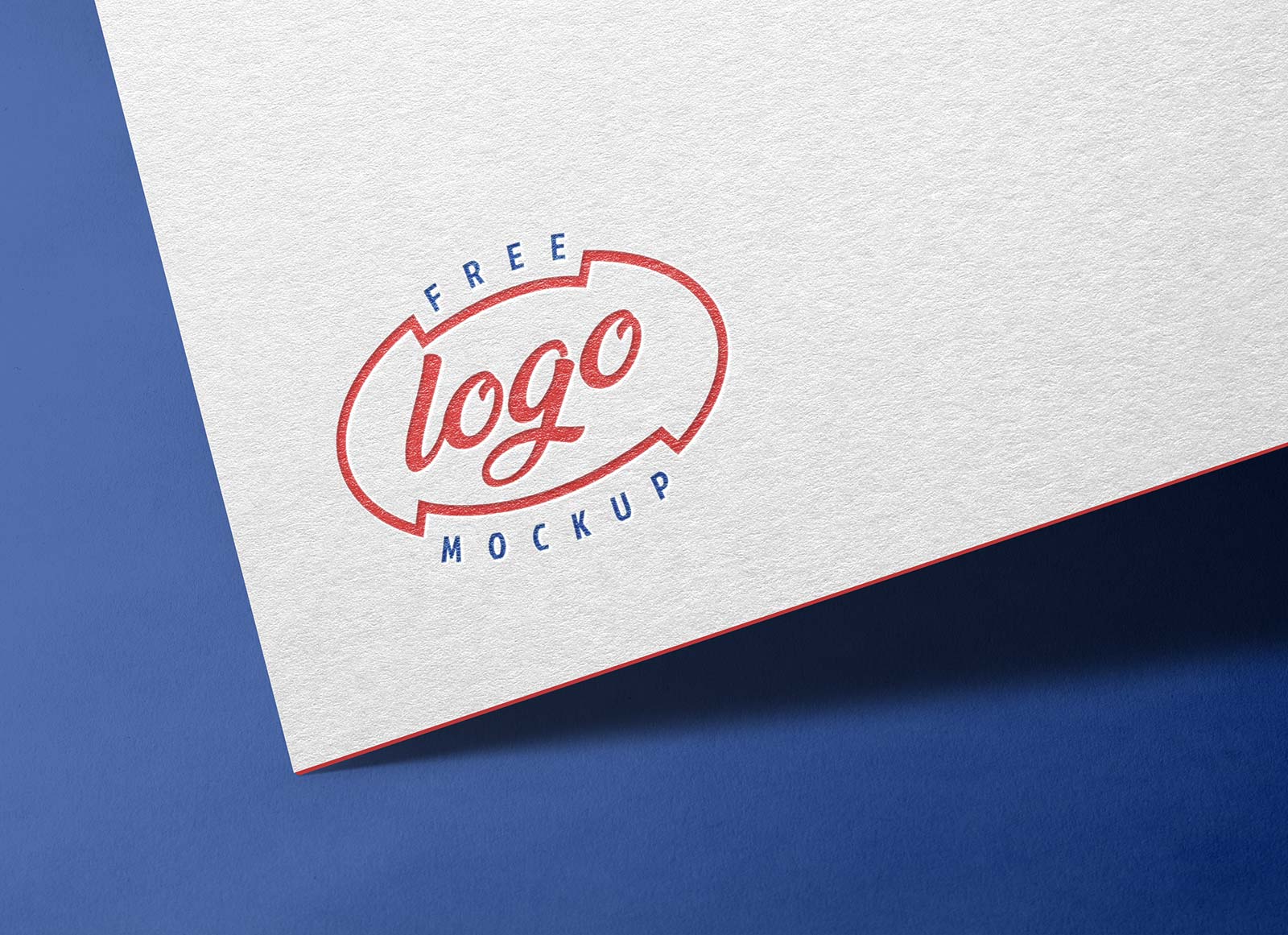 Макет логотипа белой бумаги