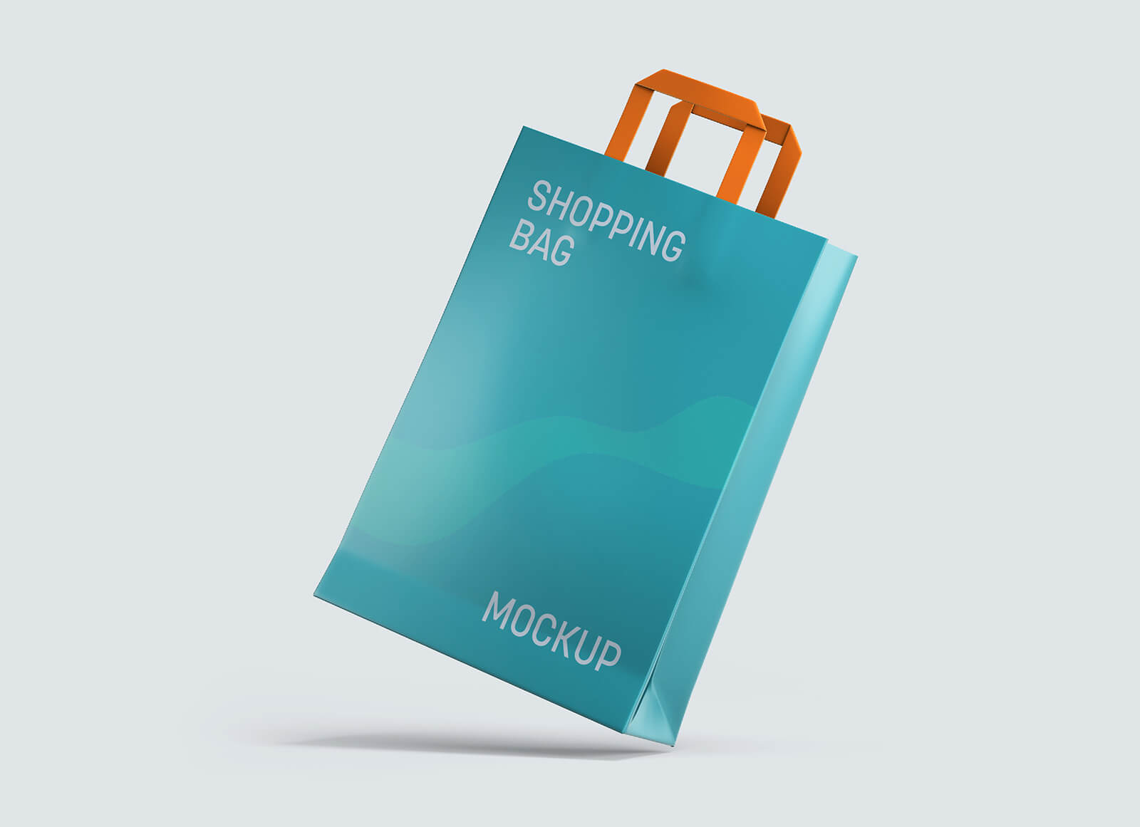 Free Floating Paper Shopping Bag Mockup PSD
