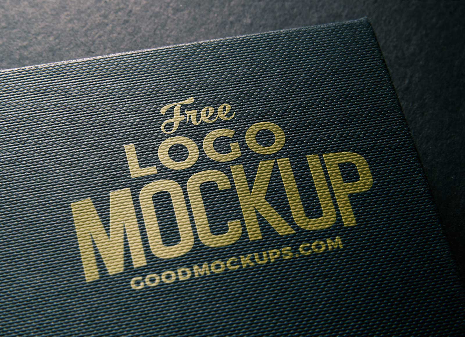 Leinengeprägter photorealistischer Logo -Mockup