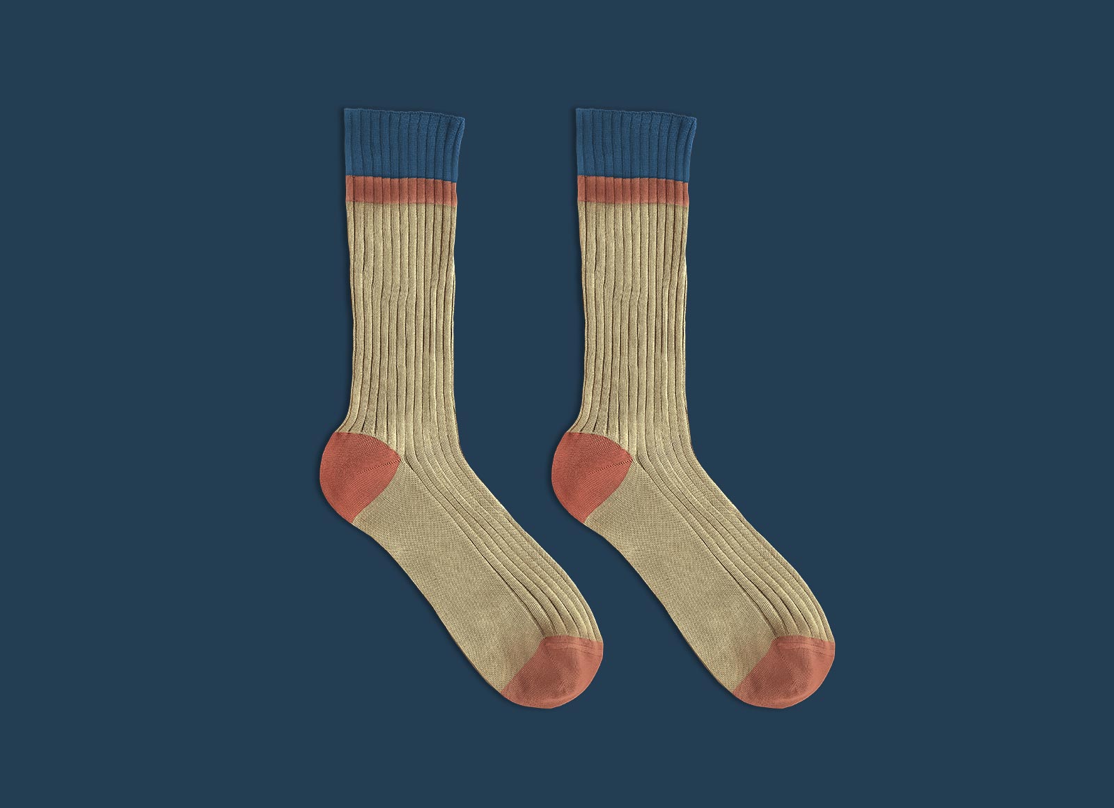 Maqueta de calcetines de ternera fotorrealista