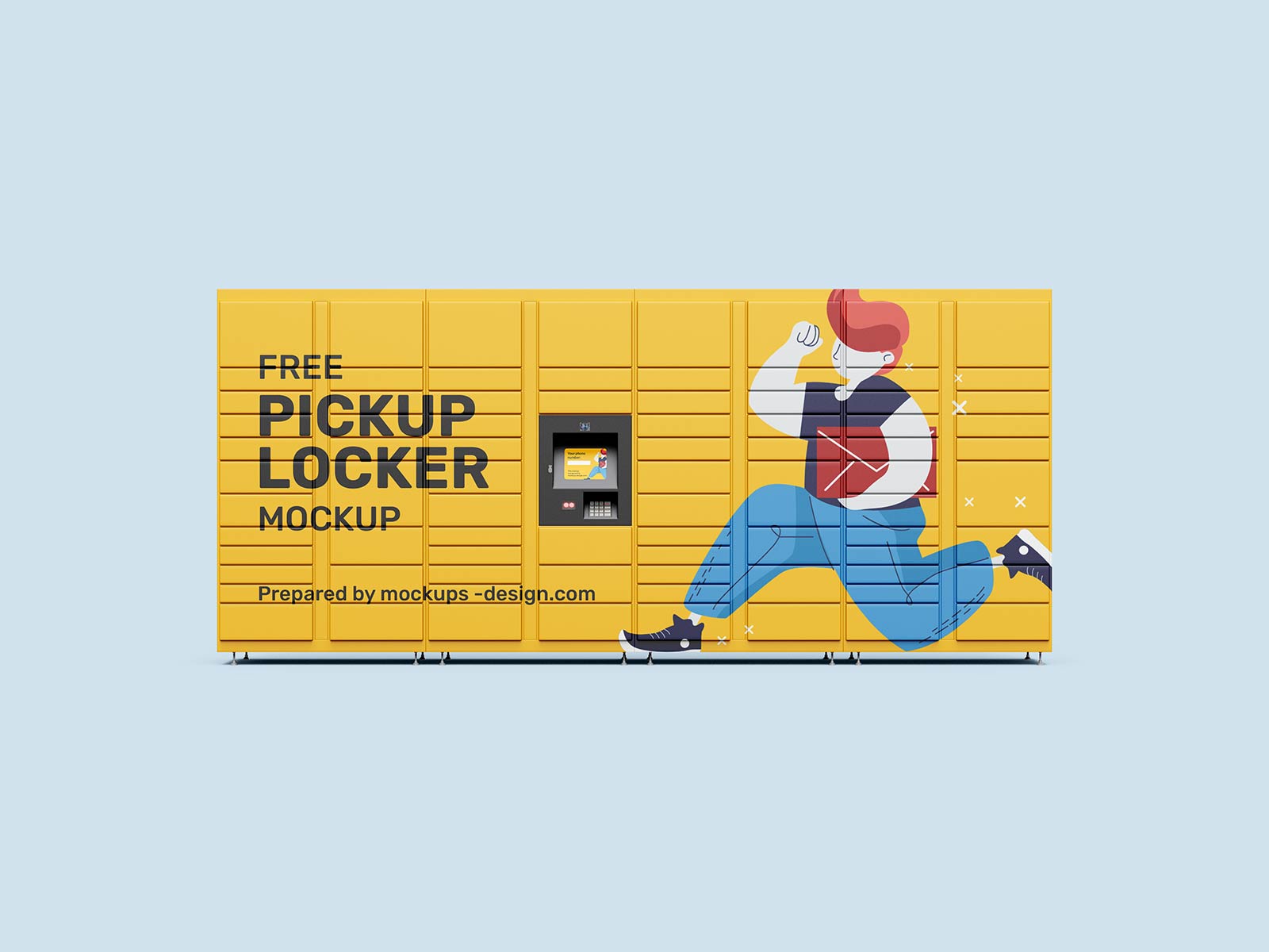 Paketpickup Locker Mockup